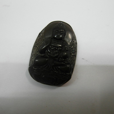 天然黑曜石觀音掛件 驅(qū)災(zāi)辟邪的個性護(hù)身符